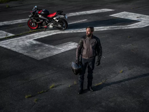 Geacă moto textil Halvarssons Solberg gri închis/negru