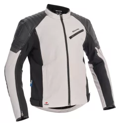 Geacă moto textil Halvarssons Solberg gri deschis/negru