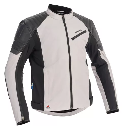 Geacă moto textil Halvarssons Solberg gri deschis/negru