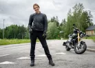 Blugi moto damă Halvarssons Rogen negru