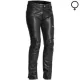 Pantaloni moto piele damă Halvarssons Rider negru