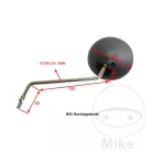 Oglindă neagră stânga JMP Yamaha DT 125 459