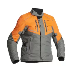  Geacă moto textil damă Lindstrands Halden gri ceață/portocaliu