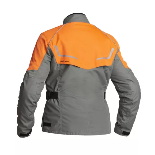 Geacă moto textil damă Lindstrands Halden gri ceață/portocaliu