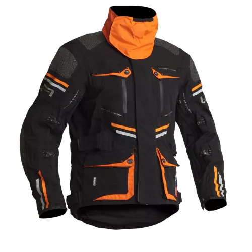 Geacă moto textil Lindstrands Sunne negru/portocaliu