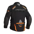 Geacă moto textil Lindstrands Sunne negru/portocaliu