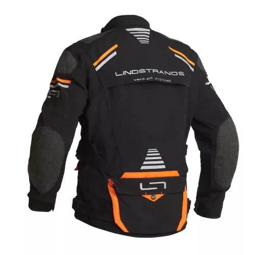 Geacă moto textil Lindstrands Sunne negru/portocaliu