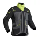 Geacă moto textil Lindstrands Myrvik gri/negru/galben