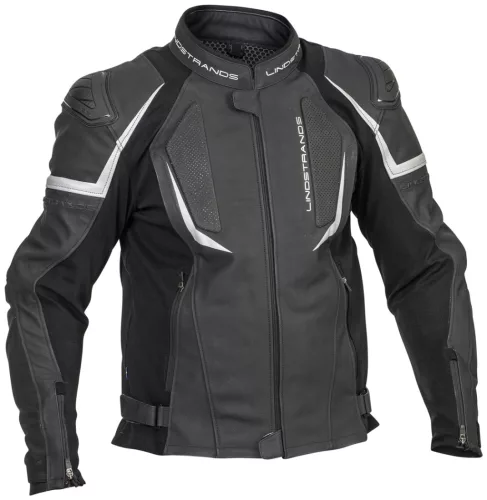 Geacă moto piele/textil Lindstrands Sanden negru
