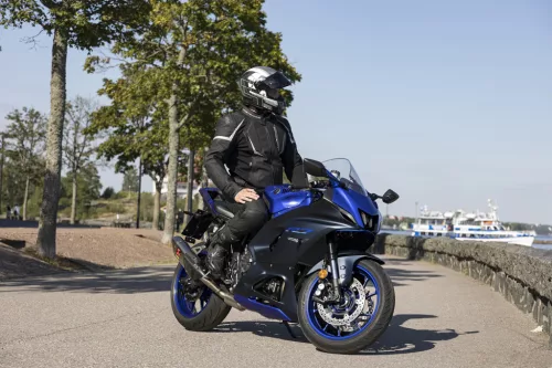 Geacă moto piele/textil Lindstrands Sanden negru