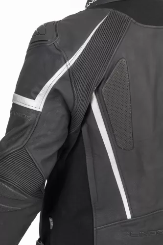 Geacă moto piele/textil Lindstrands Sanden negru
