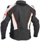 Geacă moto piele/textil Lindstrands Sanden negru/alb