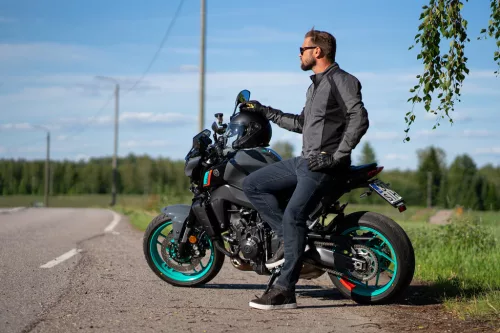 Blugi moto Lindstrands Lejen albastru