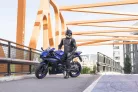 Pantaloni moto textil Lindstrands Sandvik negru/alb