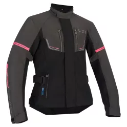 Geacă moto textil damă Lindstrands Lomsen gri/negru