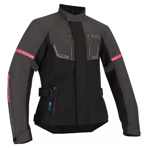 Geacă moto textil damă Lindstrands Lomsen gri/negru