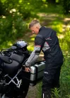 Geacă moto textil Lindstrands Sylarna negru/gri deschis