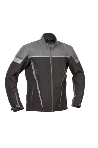 Geacă moto textil Lindstrands Bydalen negru/gri oțel