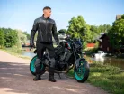 Geacă moto textil Lindstrands Bydalen negru/gri oțel