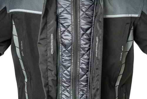 Geacă moto textil Lindstrands Bydalen negru/gri oțel