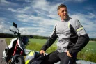 Geacă moto textil Lindstrands Backafall gri/negru