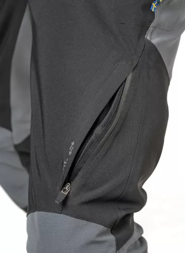 Pantaloni moto textil Lindstrands Lofsdalen negru/gri oțel