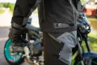 Pantaloni moto textil Lindstrands Lofsdalen negru/gri oțel