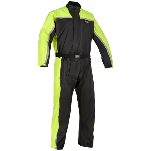 Combinezon de ploaie Lindstrands Sidvallen negru/galben fluo