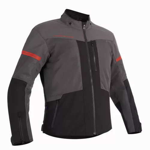 Geacă moto textil Lindstrands Rexbo V2 gri/negru