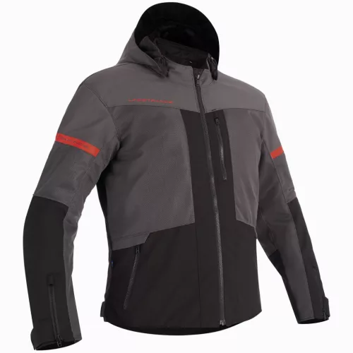 Geacă moto textil Lindstrands Rexbo V2 gri/negru