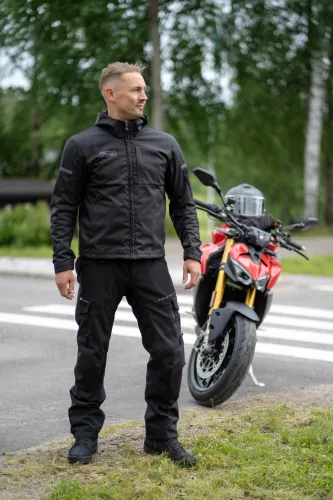 Geacă moto textil Lindstrands Hamra negru