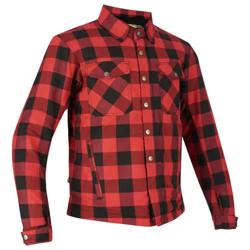 Cămașă moto textil Lindstrands Kullberg negru/roșu