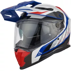Casca Amoq AI100 Mojave alb/rosu/albastru