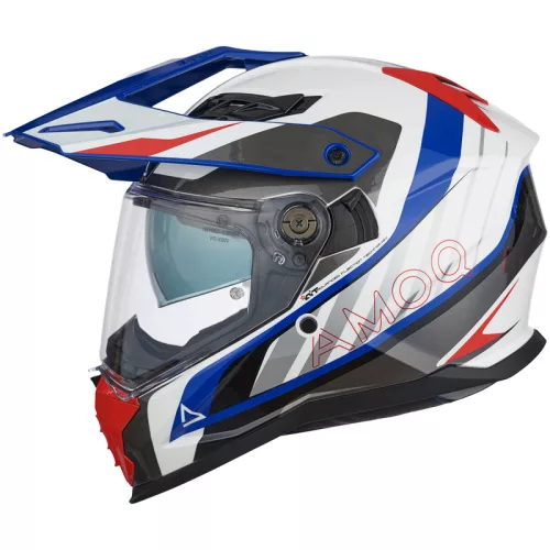 Casca Amoq AI100 Mojave alb/rosu/albastru