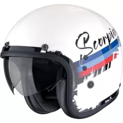 Casca Scorpion Belfast EVO Adonis Alb Rosu Albastru