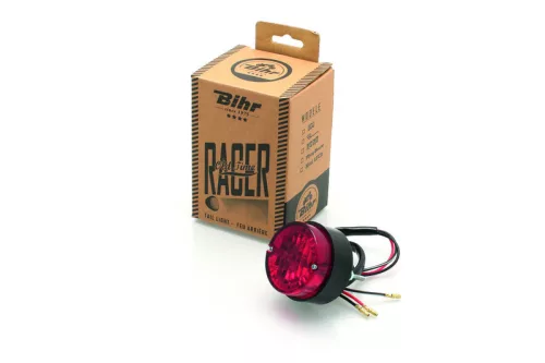 Stop spate Bihr Beacon Vintage negru, lentilă roșie, omologat 7AC99R091B