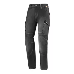 Blugi moto SECA Square II negru/washed