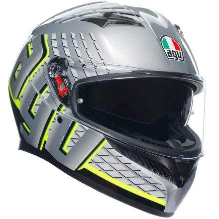 CASCA AGV K3 E2206 FORTIFY GRI / NEGRU / GALBEN FLUO