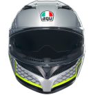 Casca Agv K3 E2206 Fortify Gri / Negru / Galben Fluo