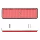 Catadioptru V Parts dreptunghiular 96x27 mm roșu 8158