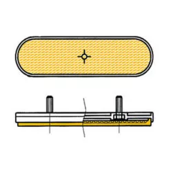 Catadioptru V Parts oval 96x27 mm portocaliu 8161