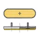 Catadioptru V Parts oval 96x27 mm portocaliu 8161