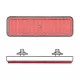Catadioptru V Parts dreptunghiular roșu, prindere cu 2 cleme 8164