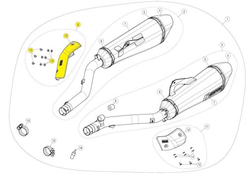 MISC P-HSB16R1D/A1 AKRAPOVIC P-HSB16R1D/A1