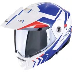Casca Scorpion ADX-2 Lewis Alb Albastru Rosu