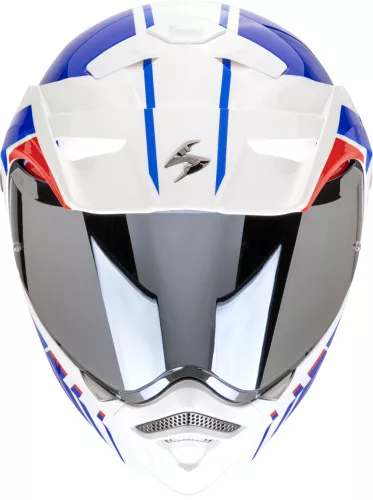 Casca Scorpion ADX-2 Lewis Alb Albastru Rosu