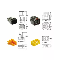 Set mufe 6 căi Bihr 090 FRKW tip OE (5 seturi) 90FRKW.6P