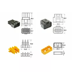 Set mufe 8 căi Bihr 090 FRKW tip OE (5 seturi) 90FRKW.8P