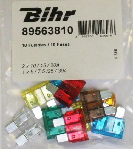 Set siguranțe standard Bihr (10 buc) A0016449