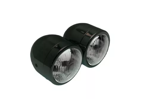 Far dublu Bihr universal Ø90 mm negru A006-DB